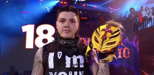 Dominik with Rey Mysterio's Mask