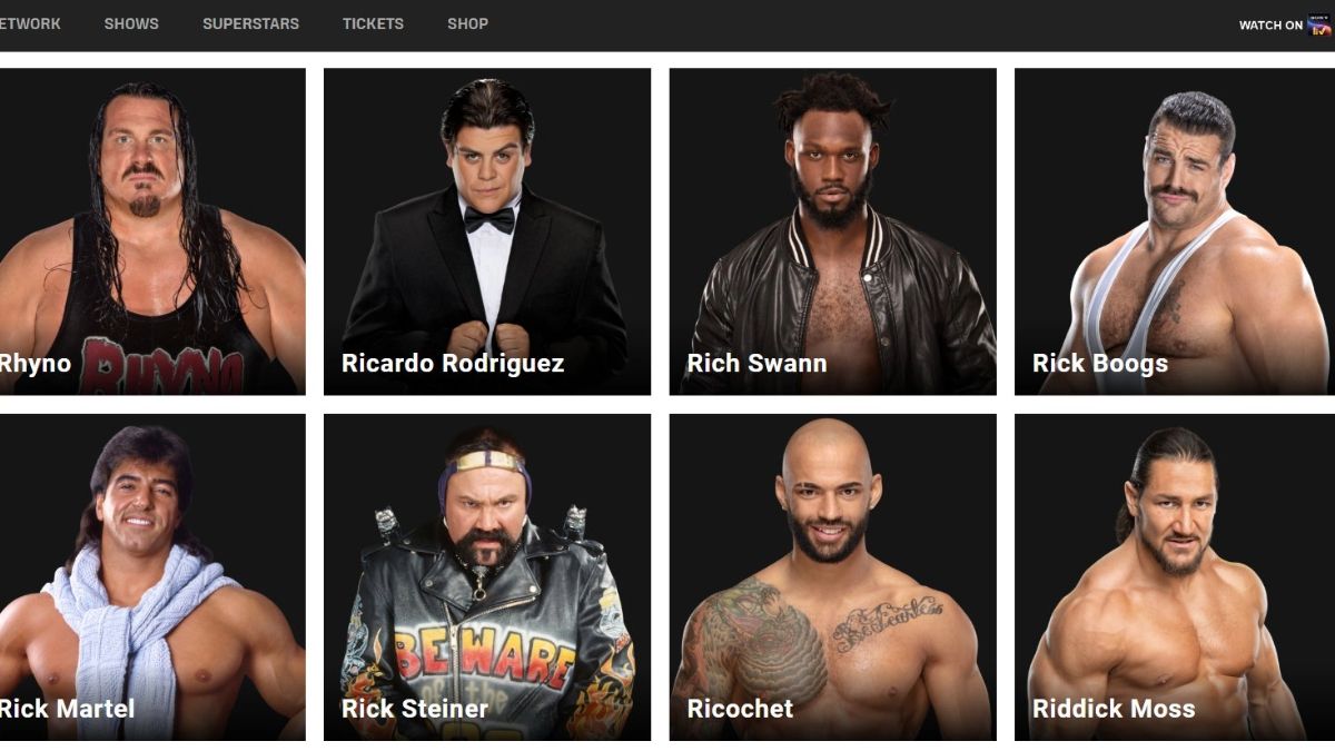 Ricochet listed on WWE Alumni